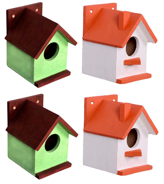Bird House Box nest Box Best For Garden Balcony Bird Catcher  [ Combo of 4 ]