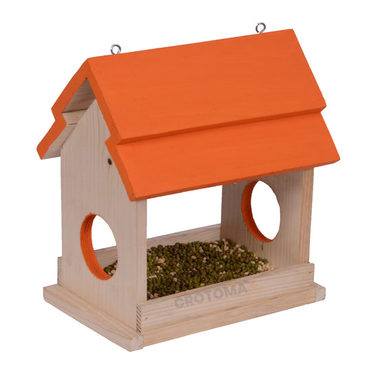 Bird Feeder 🐤 Unique Garden Balcony Hanging Water Resistance Wooden Bird House 🐣